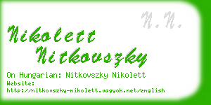 nikolett nitkovszky business card